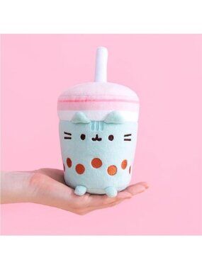 GUND Pusheen Boba Tea Cup Plush Cat Stuffed toy NEW with tags